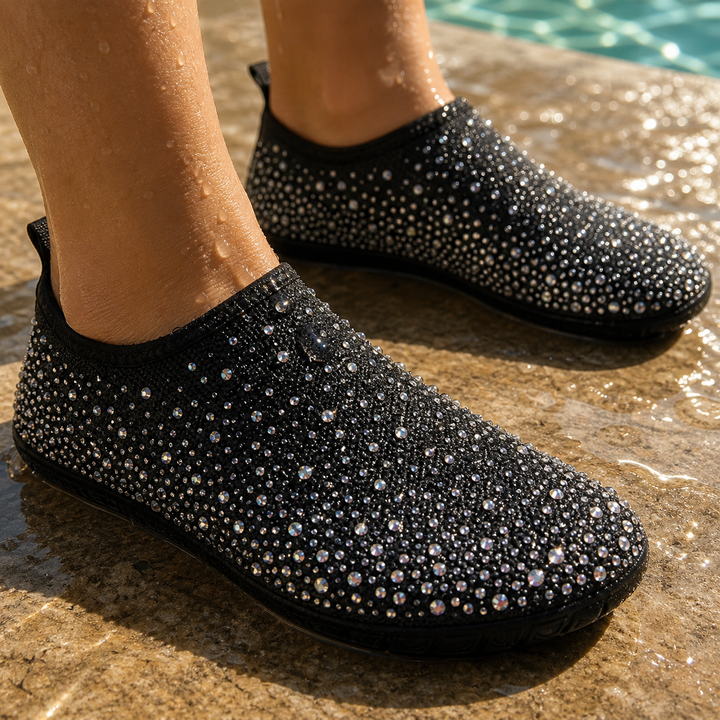 Sparkella™ – Rhinestone Slip-On Water Shoes
