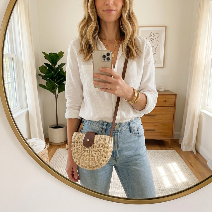 Boheme™ - Woven Straw Crossbody Bag for Effortless Summer Style