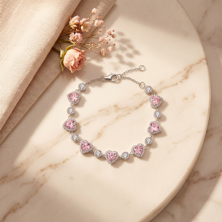 Lunavia™ – Heart Crystal Halo Bracelet