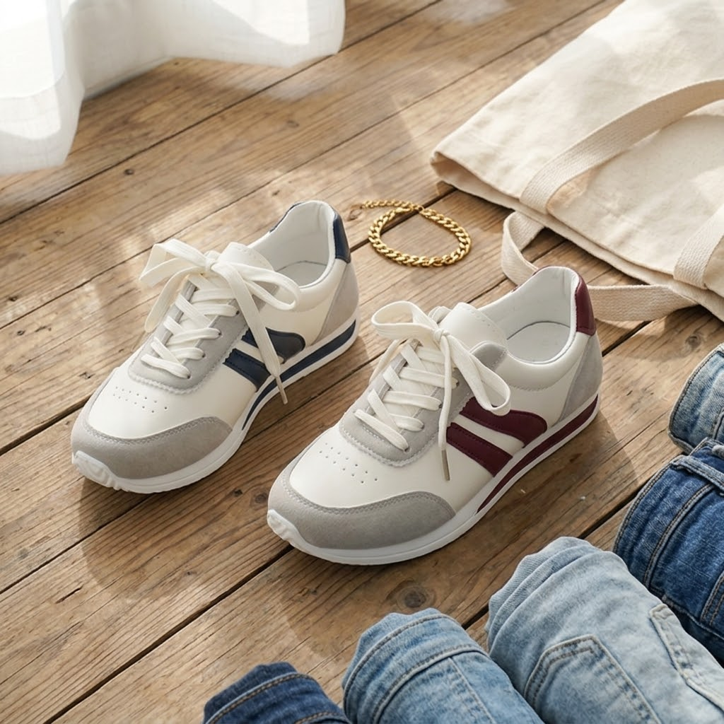 LunaWalk™ - Lightweight Retro Stripe Walking Sneakers