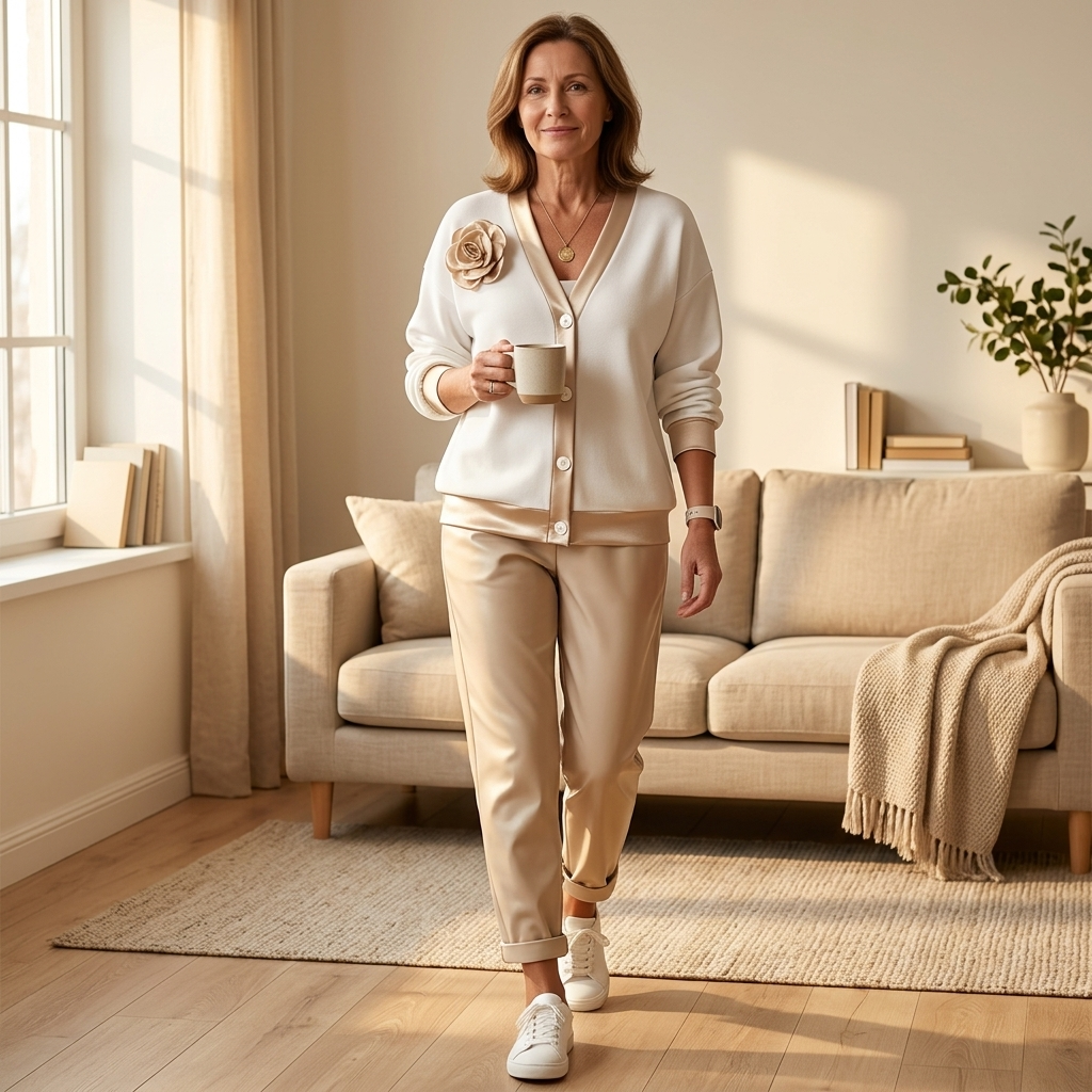Vivara™ – Satin Trim Two Piece Matching Set