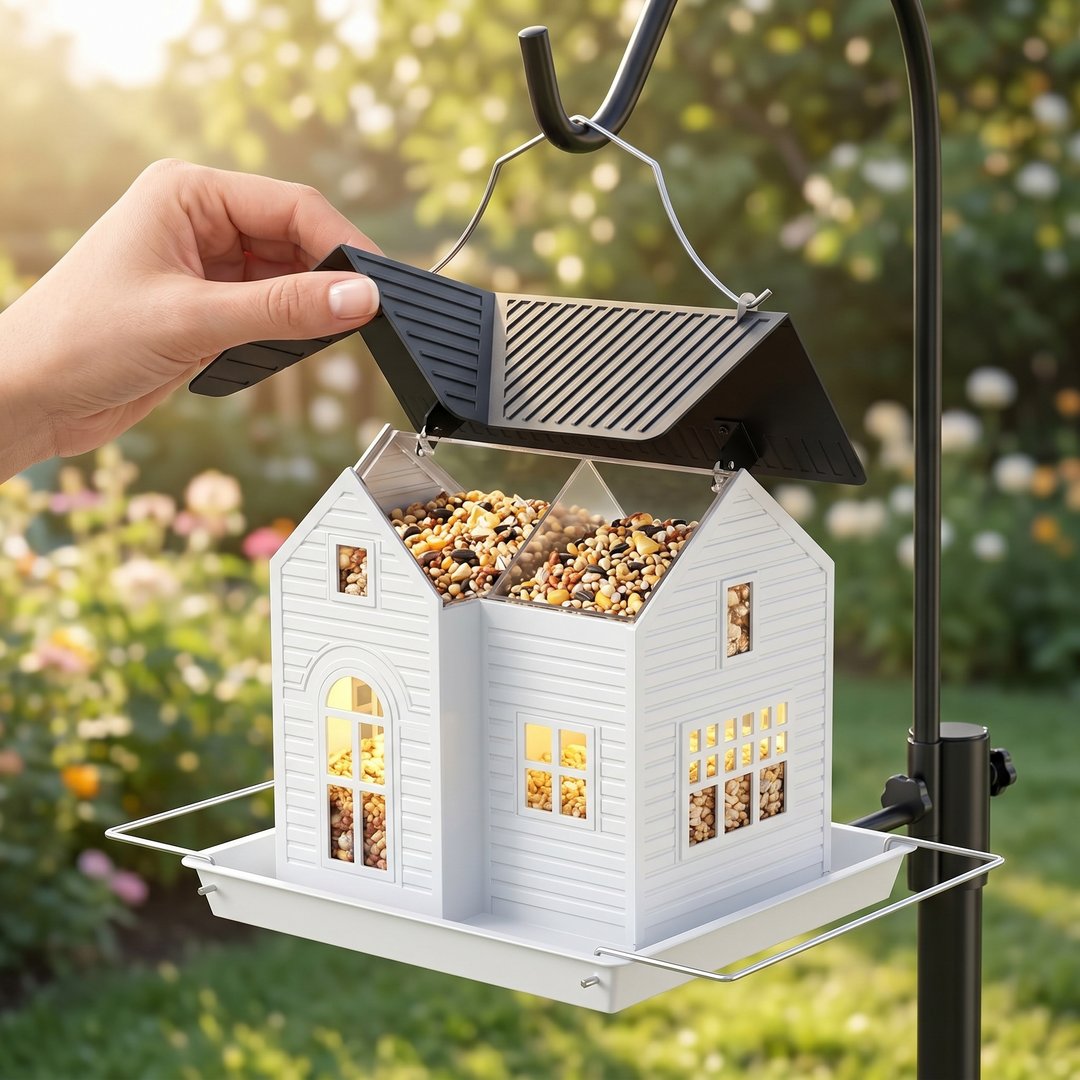 Lumora™ - Solar Bird House Feeder with Auto Glow Windows