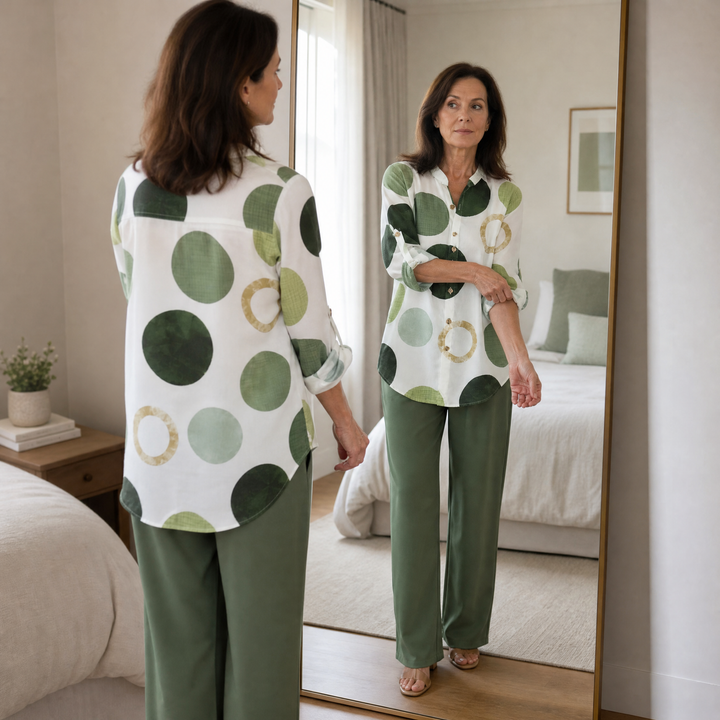 Monica - Women's Elegant 2-Piece Wide-Leg Trouser Set
