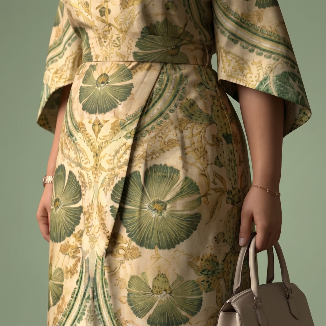 Serenza™ Vintage Tapestry Midi Dress for Curves