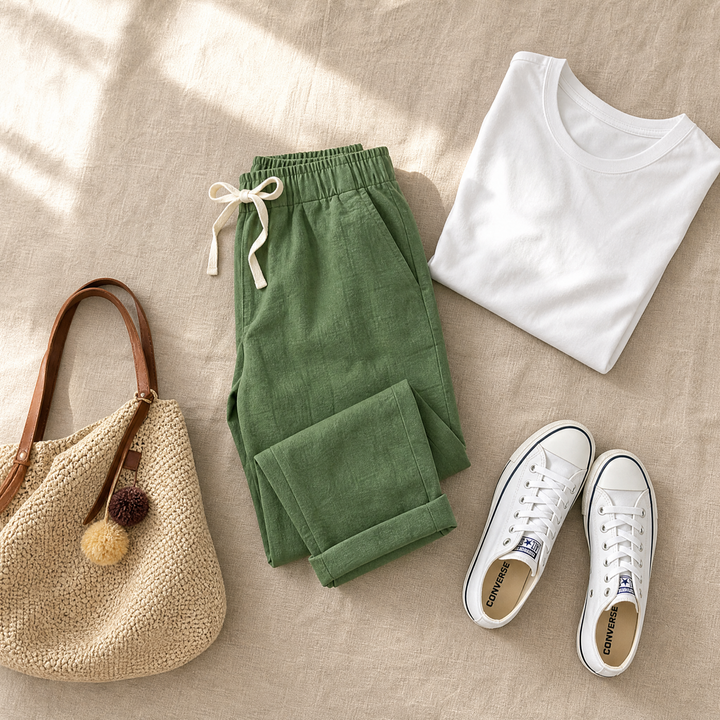 Lirenza™ – Soft Linen Ankle Pants for Everyday Wear
