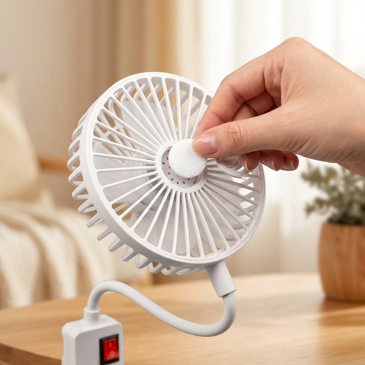 Breezely™ — Plug-In Mini Fan with Flexible Neck