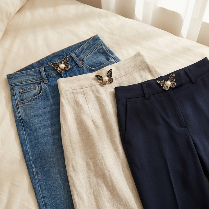 Belluna™ – Detachable Butterfly Waist Buckle for Loose Jeans