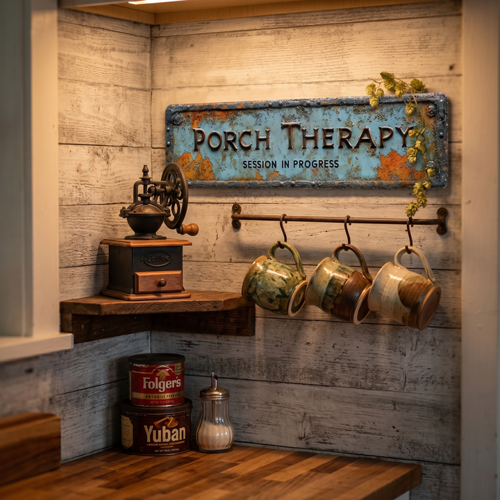 Porchly™ — Vintage Farmhouse Porch Therapy Plaque