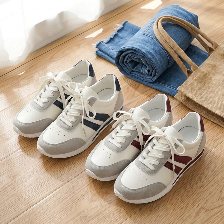 LunaWalk™ - Lightweight Retro Stripe Walking Sneakers