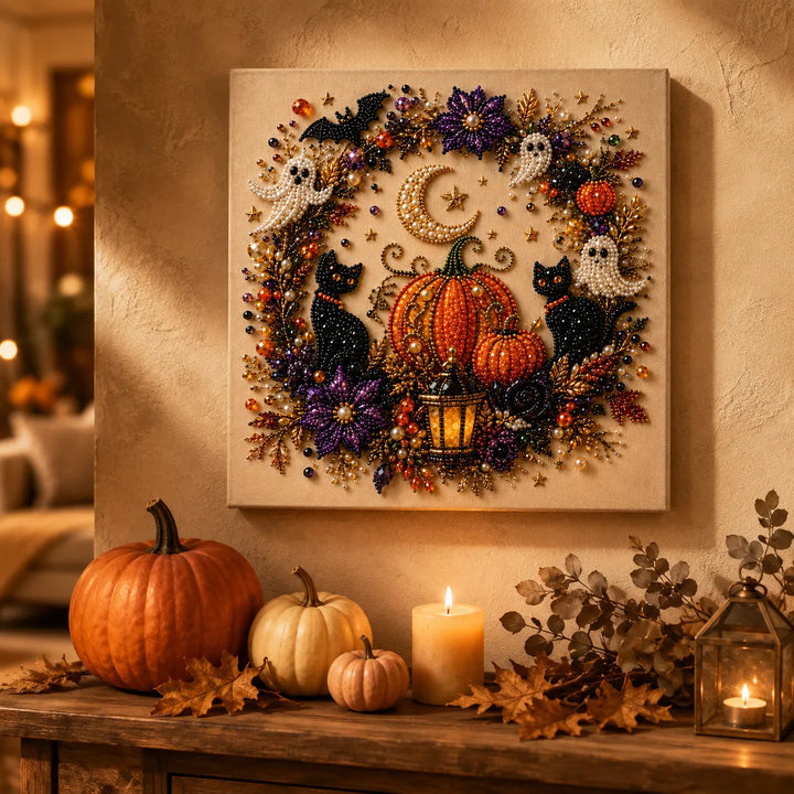 Beadory – Halloween Pearl Bead Craft Kit, Cozy Wall Art DIY