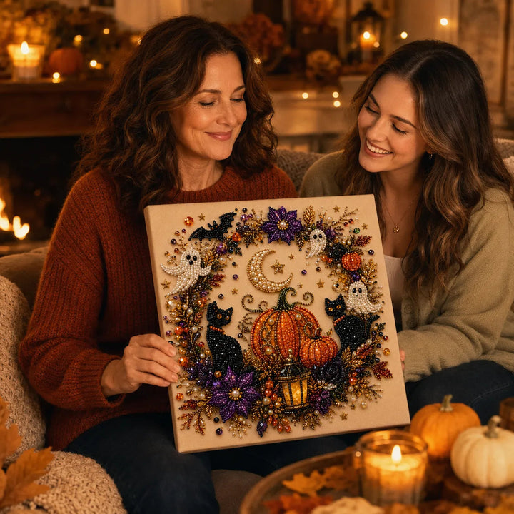 Beadory – Halloween Pearl Bead Craft Kit, Cozy Wall Art DIY