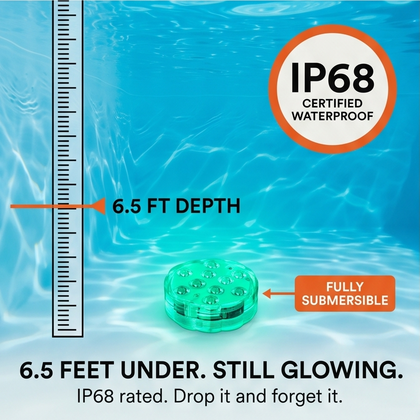 LumaGlow™ – Submersible Pool Light with Remote