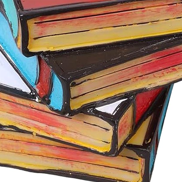 Lumira – Stained Glass Book Stack Table Lamp for Bedside & Reading Book