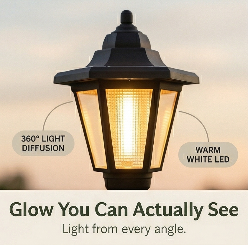 Lumivera™ – Vintage Hexagonal Solar Garden Light