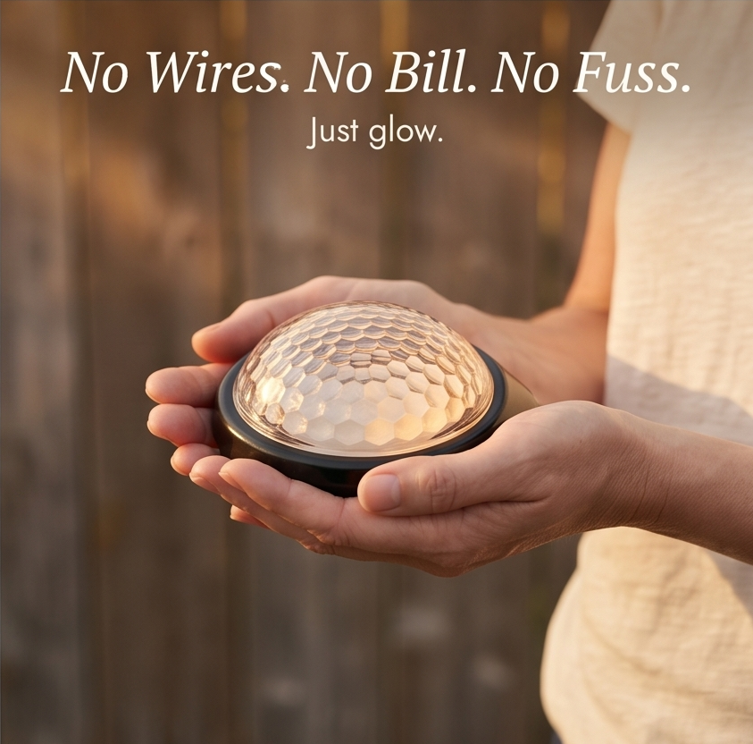 Lumora™ – Decorative Solar Fence Lights with Warm Scallop Glow (6 pack)