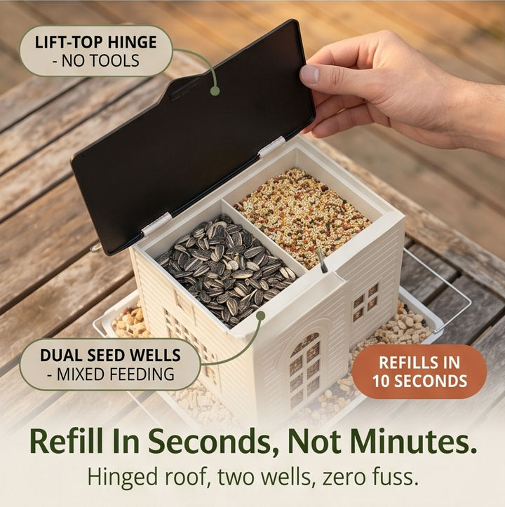Lumora™ - Solar Bird House Feeder with Auto Glow Windows
