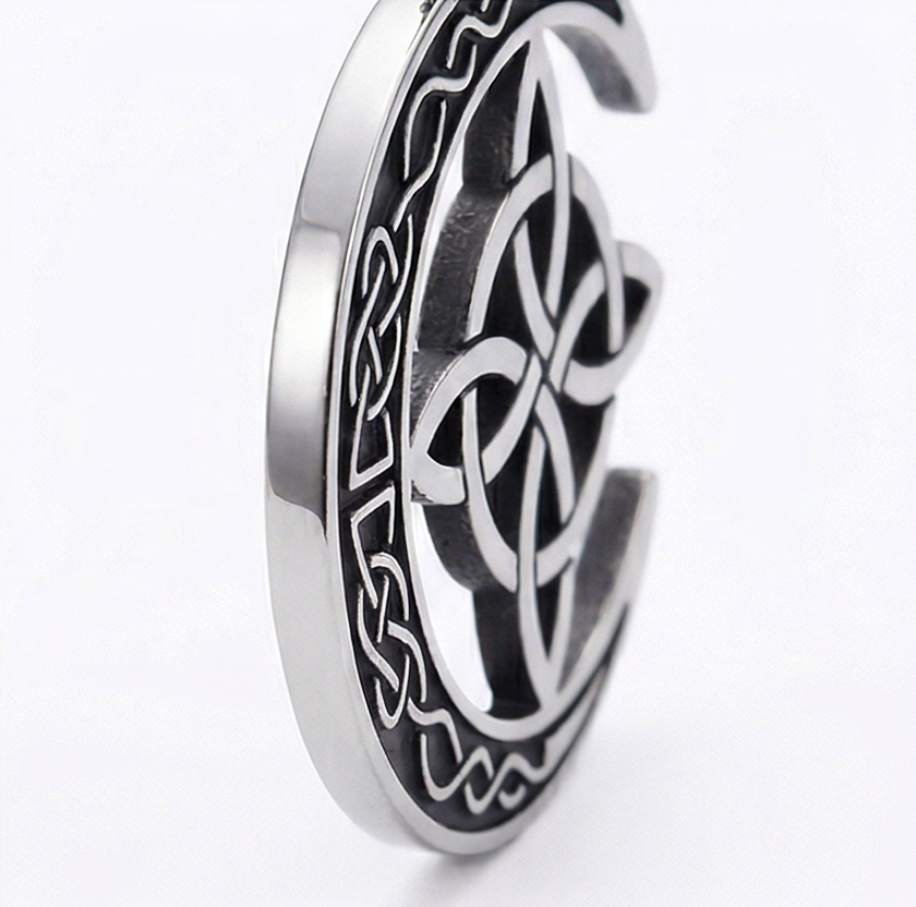 Lunara™ – Celtic Moon and Knot Pendant