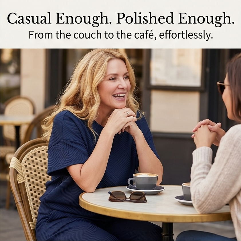 Lunavia™ – Textured Knit 2-Piece Lounge Set for Real Curves