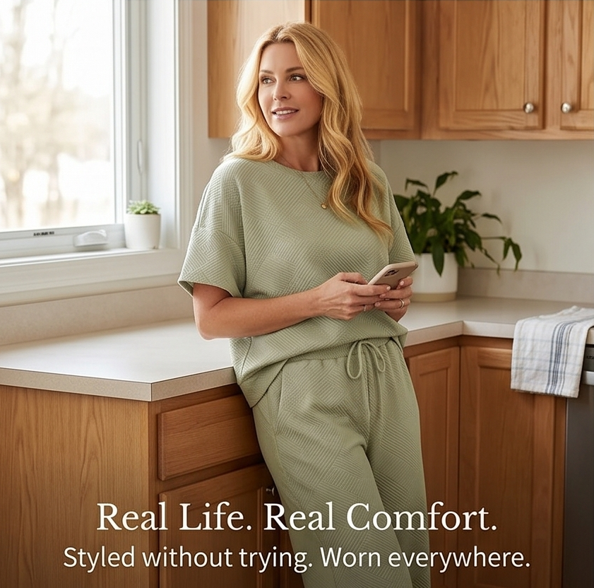 Lunavia™ – Textured Knit 2-Piece Lounge Set for Real Curves