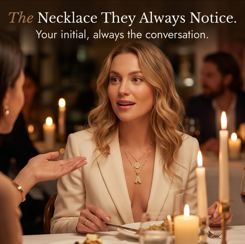 Luneria™ - Two-Piece Initial Pendant Necklace Set