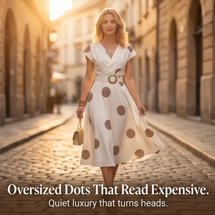 Marlowe™ – Belted Polka Dot Midi Dress