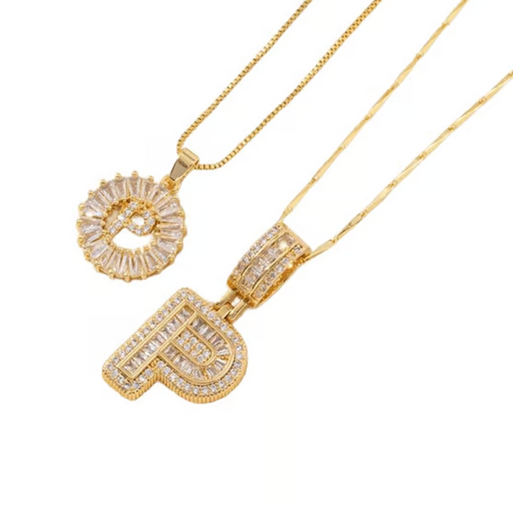 Luneria™ - Two-Piece Initial Pendant Necklace Set
