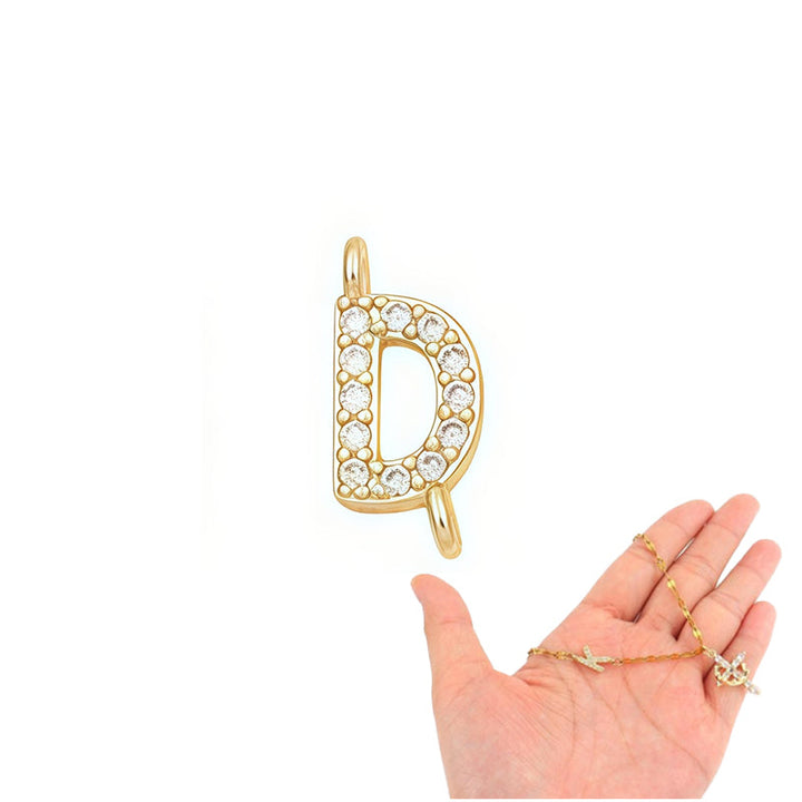 Aurela™ – Sparkling Initial Cross Necklace