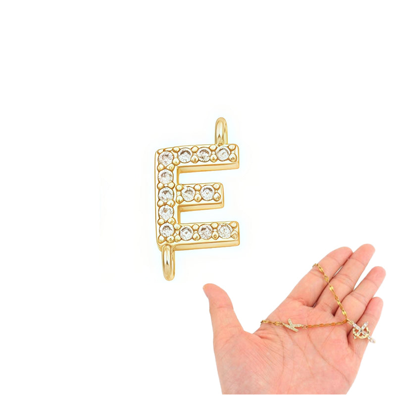 Aurela™ – Sparkling Initial Cross Necklace