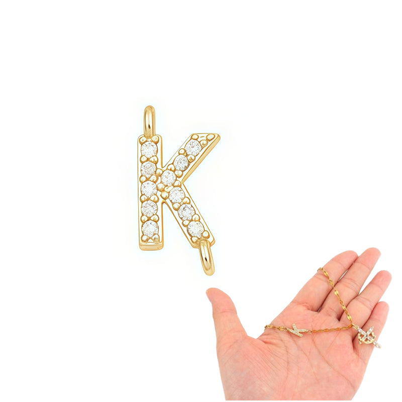 Aurela™ – Sparkling Initial Cross Necklace