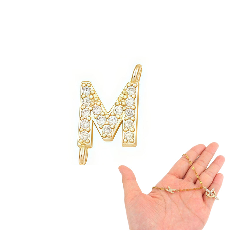 Aurela™ – Sparkling Initial Cross Necklace