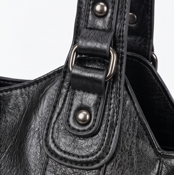 Noirvere™ — Slouchy Vegan Leather City Tote