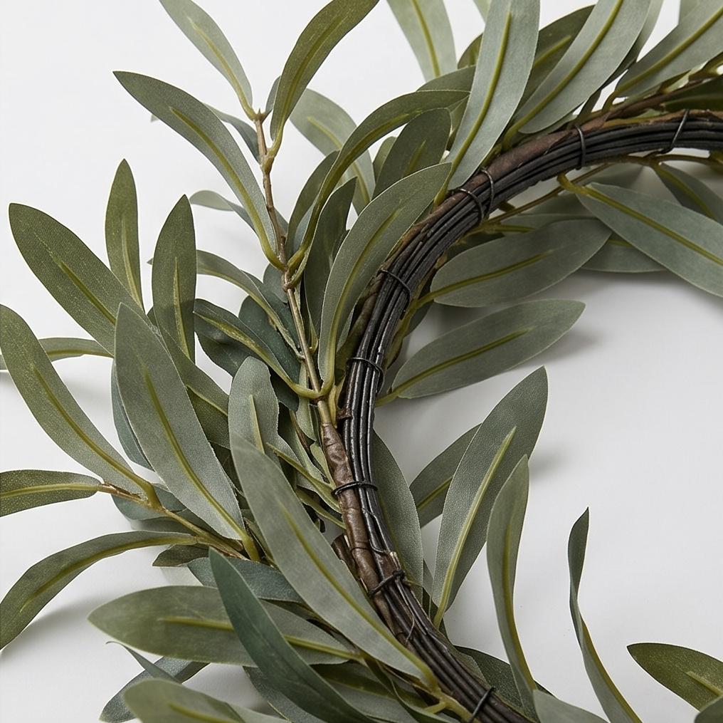 Olivelle™ – Warm-Glow Olive Wreath for Doors and Walls