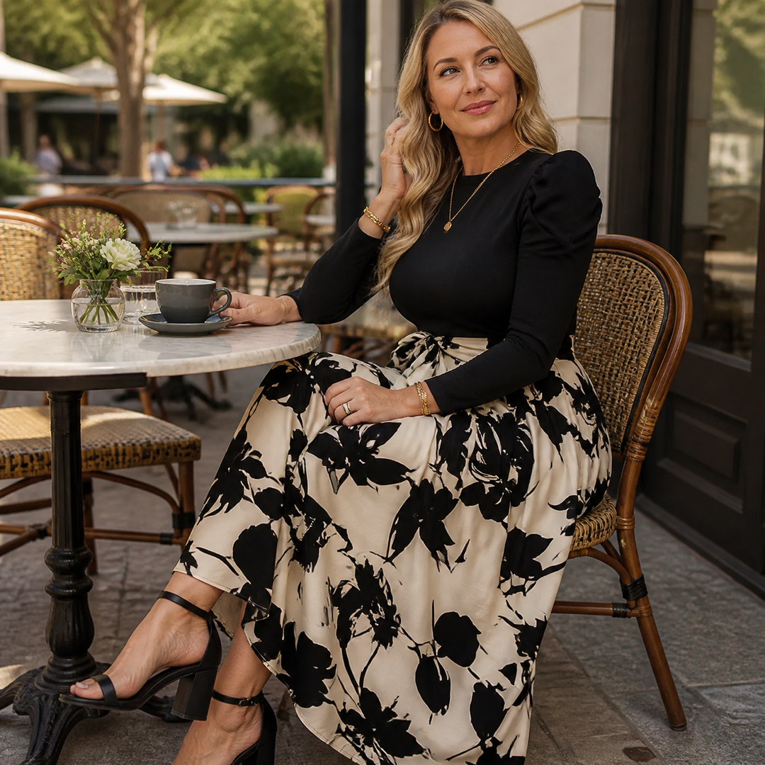 Florenza™ – Floral Tie-Waist Maxi Dress