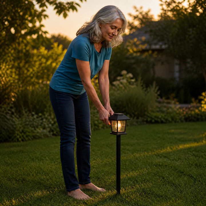 Lumeria™ – Vintage Solar Pathway Lanterns (2-pack)