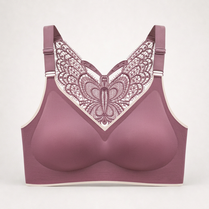 Solivia – Wireless Butterfly Back Bra with Seamless Ice Silk Look Cups