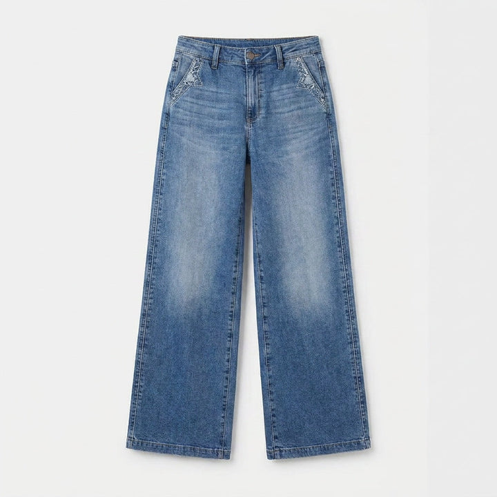 Luvenza™ - Vintage Wide-Leg Flare Jeans for Effortless Style