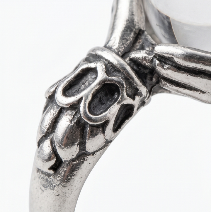 Orbivra™ — Gothic Crystal Ball Statement Ring