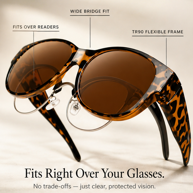 Soluna™ Oversized Cat Eye Sunglasses for Wear Over Glasses