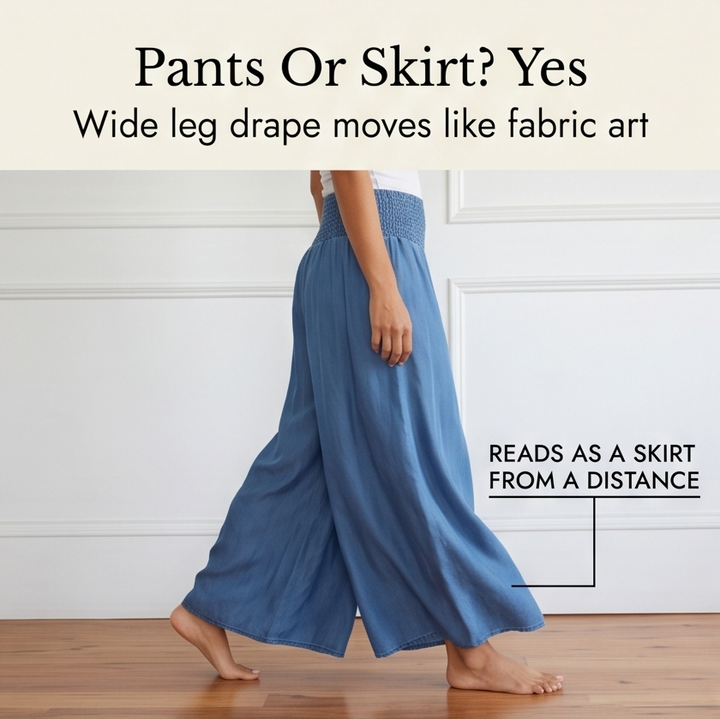 Palazza™ – Smocked Waist Wide Leg Palazzo Pants