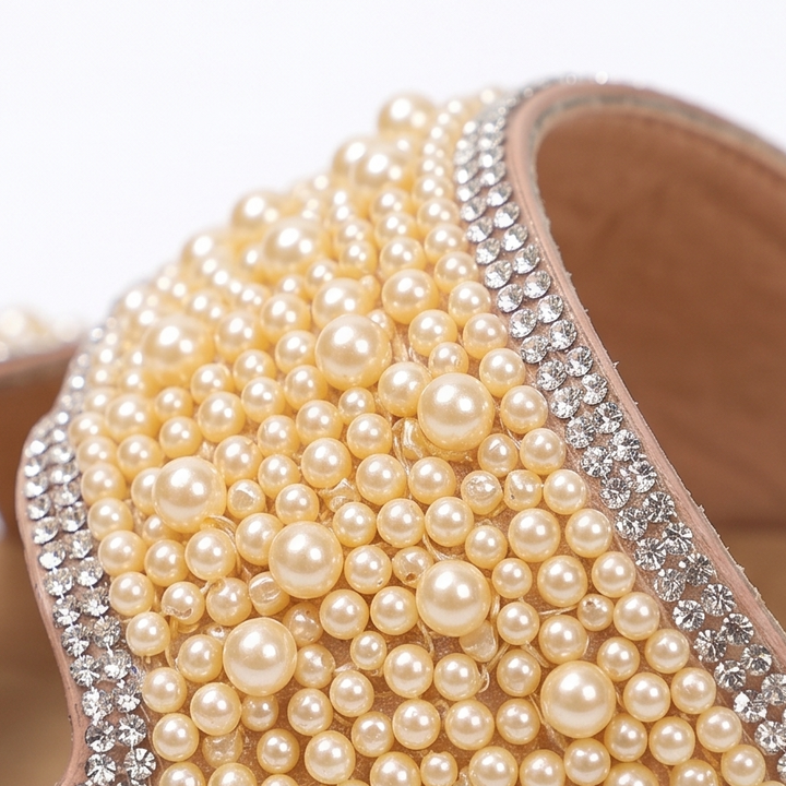 Pearlique™ – Pearl Platform Slide Sandals