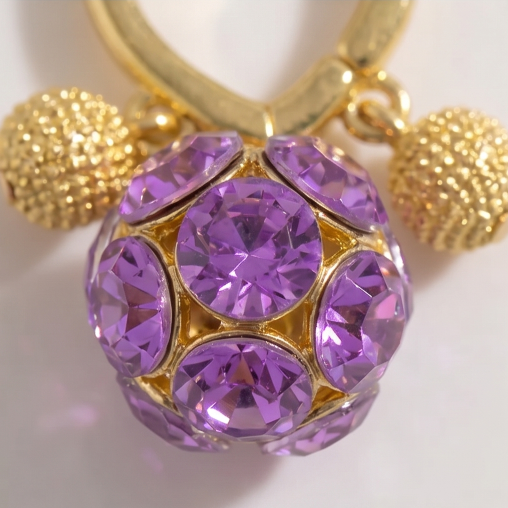 Violetta™ Romantic Amethyst Crystal Earrings for Her