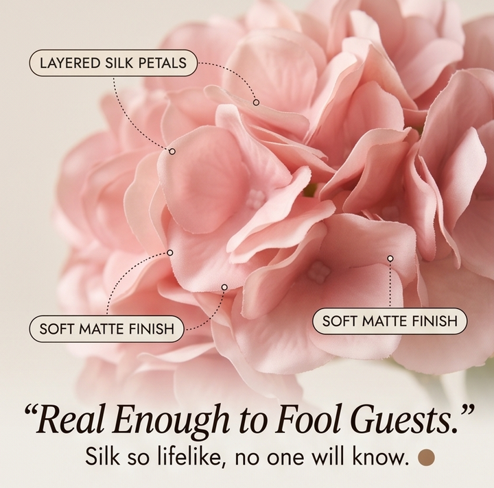 Bloomvera™ Realistic Silk Hydrangea Bouquet