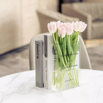 Florenza™ - Transparent Book Vase for Elegant Displays (50% Off)