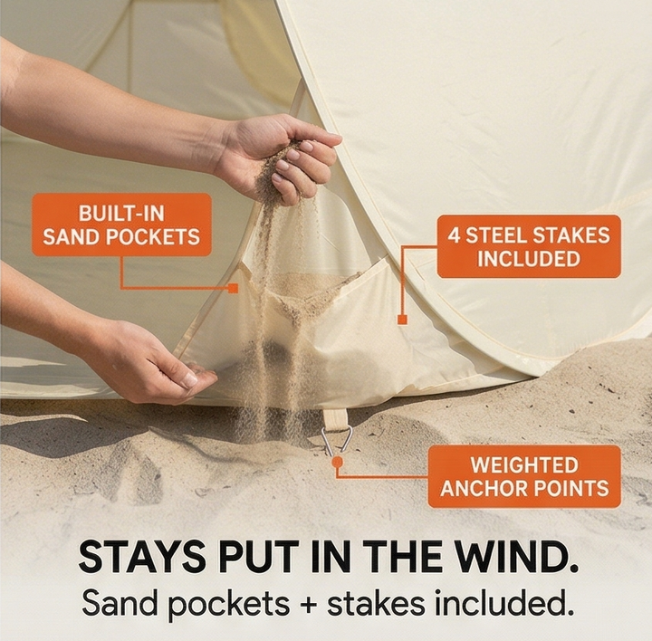 Shadespring™ – Instant Pop Up Beach Tent