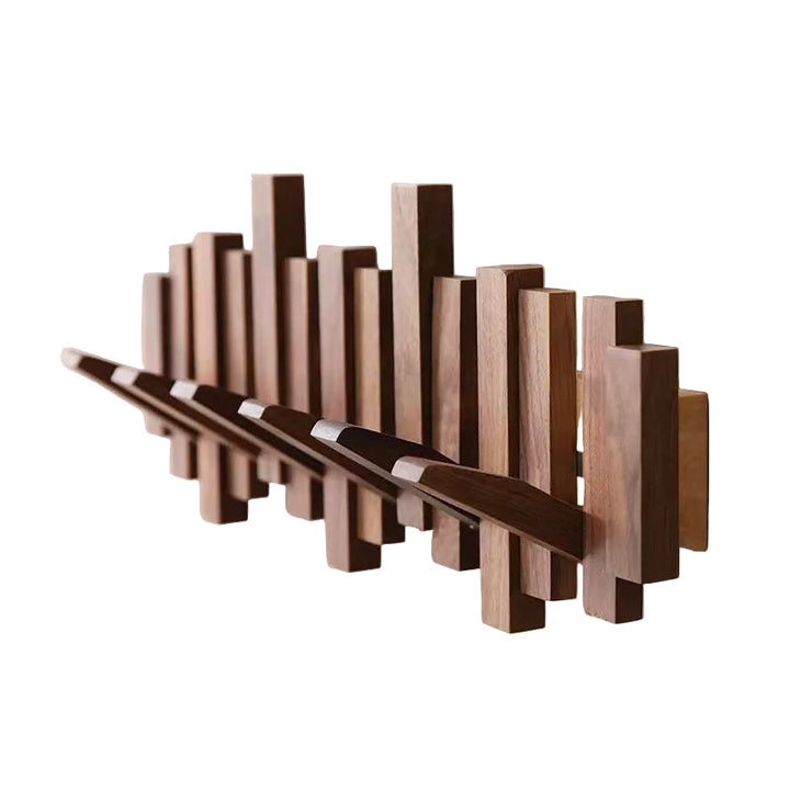 Wovenhall™ – Sculptural Wood Wall Coat Rack