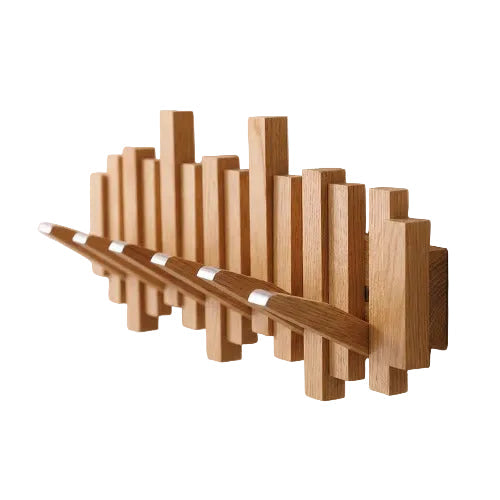 Wovenhall™ – Sculptural Wood Wall Coat Rack
