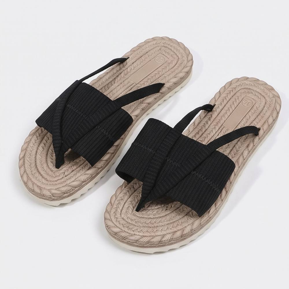 Lunara™ – Soft Woven Summer Slide Sandals