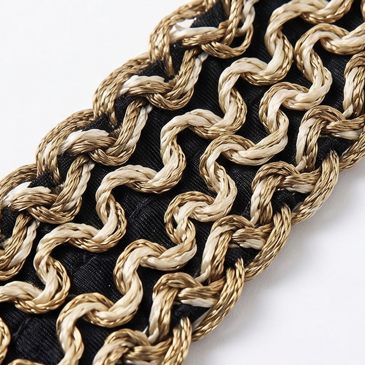 Soléra™ – Woven Chain-Trim High-Waist Bikini