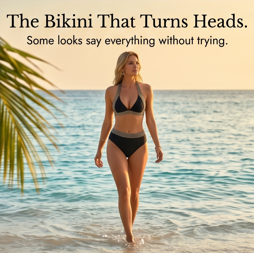 Soléra™ – Woven Chain-Trim High-Waist Bikini