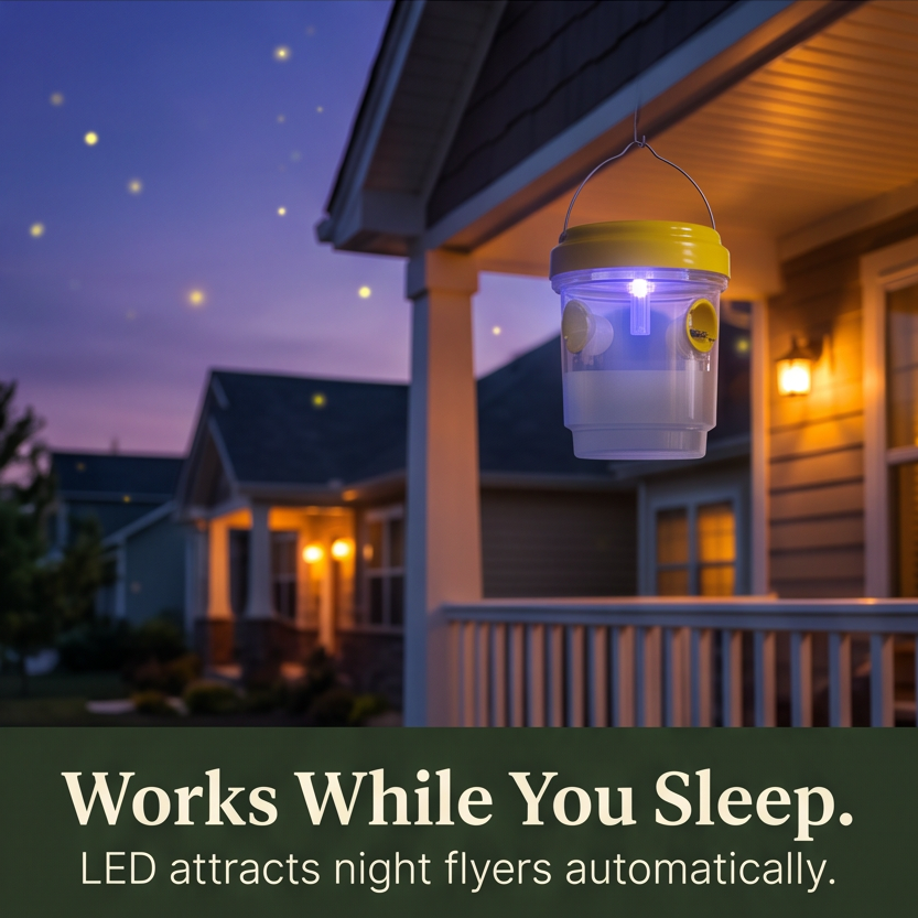 Waspora™ Solar Wasp Trap with LED for Day and Night Catching (2Pack)